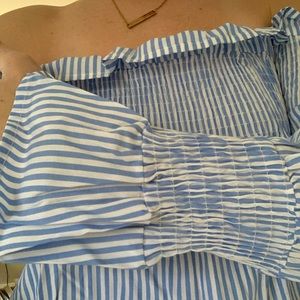 Bdgrld off the shoulder stripe top